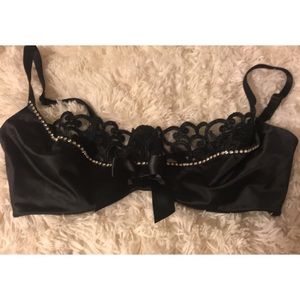 Black jeweled/lace 36B Victoria Secret Bra