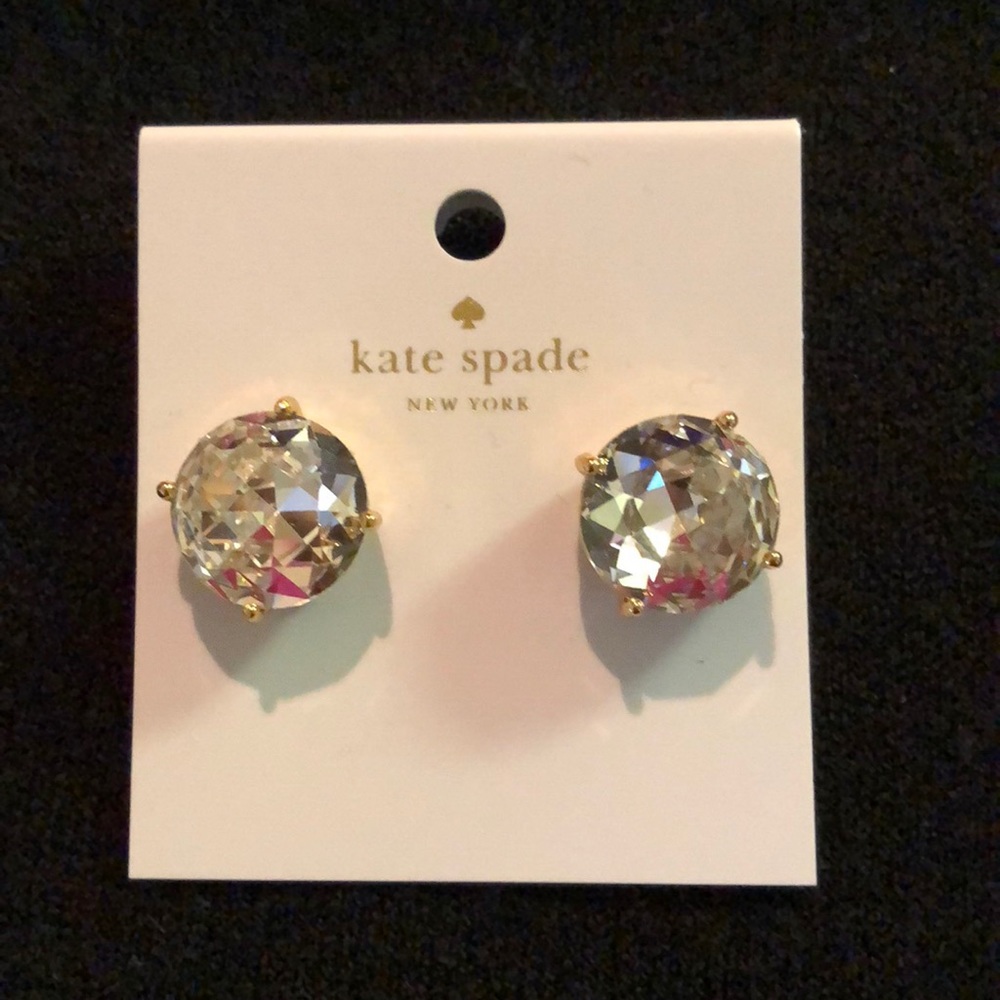 Kate Spade Clear Round Gumdrop Earrings