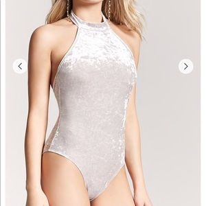 Crushed Velvet Forever 21 Body Suit NWT