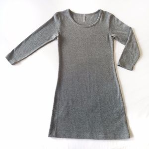 Gray Bodycon Sweater Dress