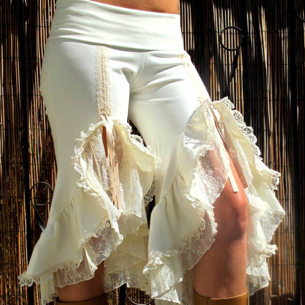 Cream Festival Circus Lace Pants