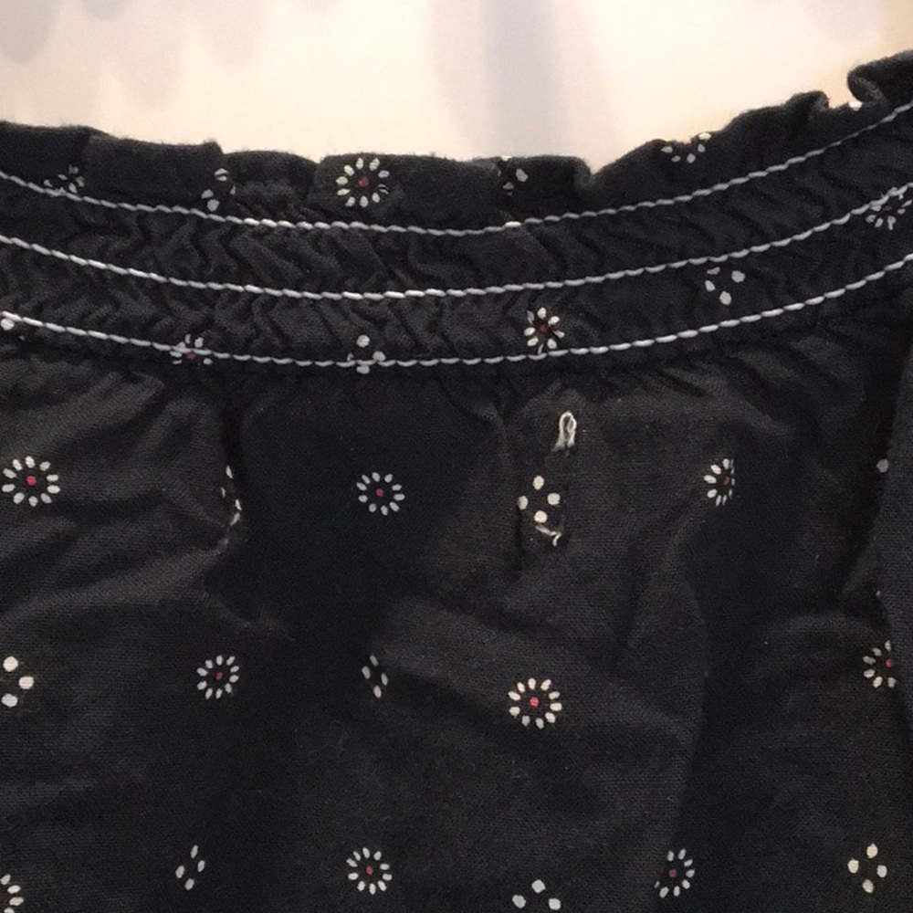 ABERCROMBIE KIDS VISCOSE Peasant SS Navy top 7/8 - Picture 6 of 8