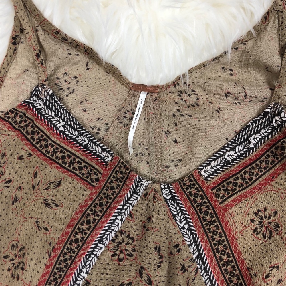 Free People | Boho Floral Tank Top Blouse Size L - Picture 5 of 8