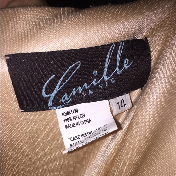 Camille La Vie Sequin Mermaid Gown Size 14 - Picture 6 of 6