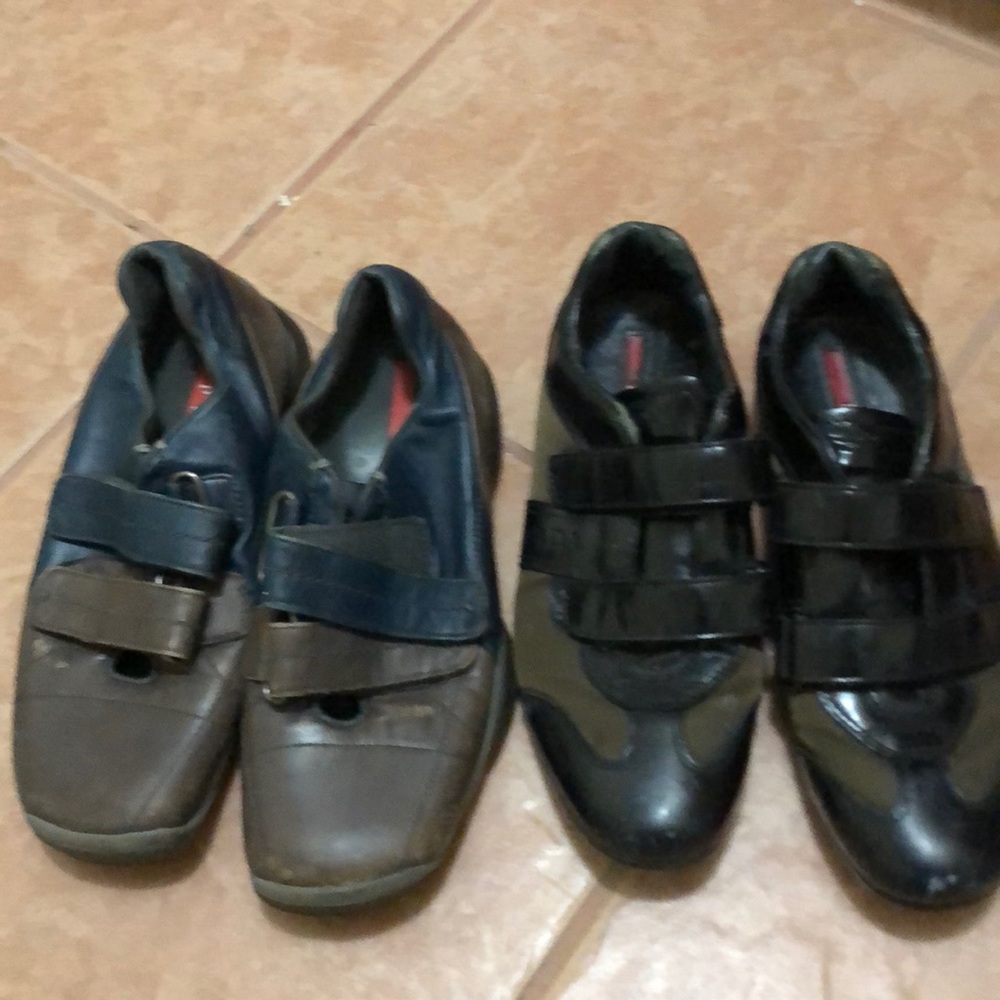 Prada sneakers used / worn .